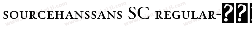 sourcehanssans SC regular字体转换